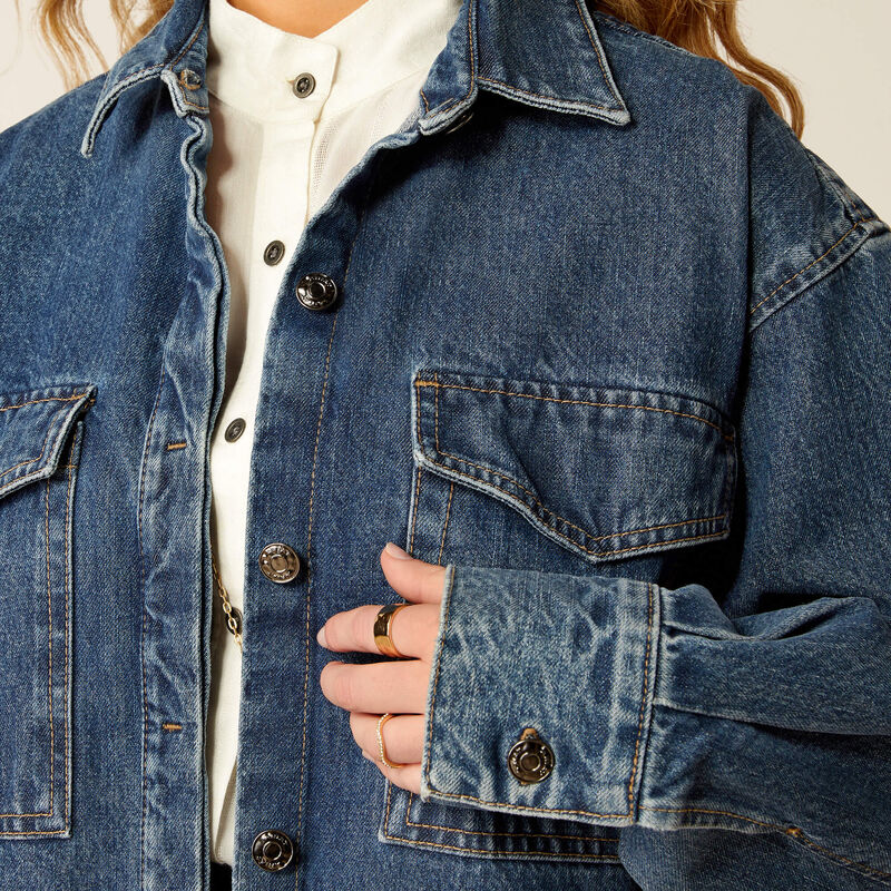 Ariat denim shirt jacket for women