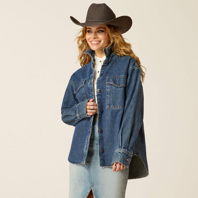 Ariat denim shirt jacket for women