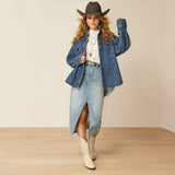 Ariat denim shirt jacket for women