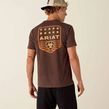 Ariat stripe patriotic badge t-shirt