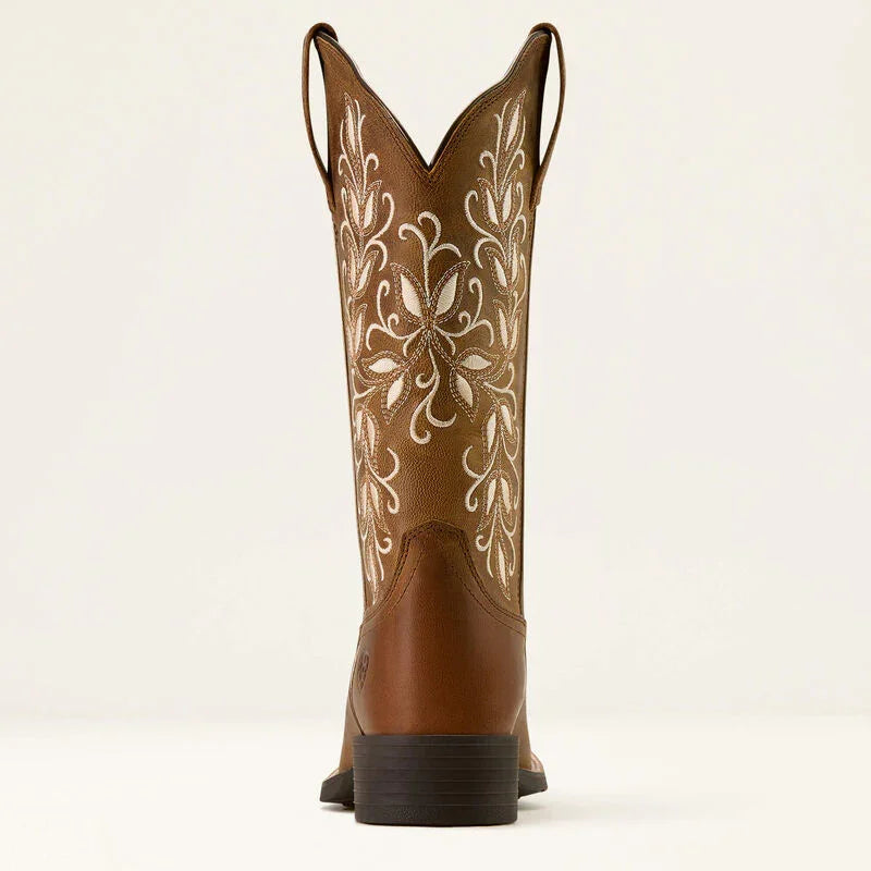 Ariat round up holly western wide square toe boot for ladies