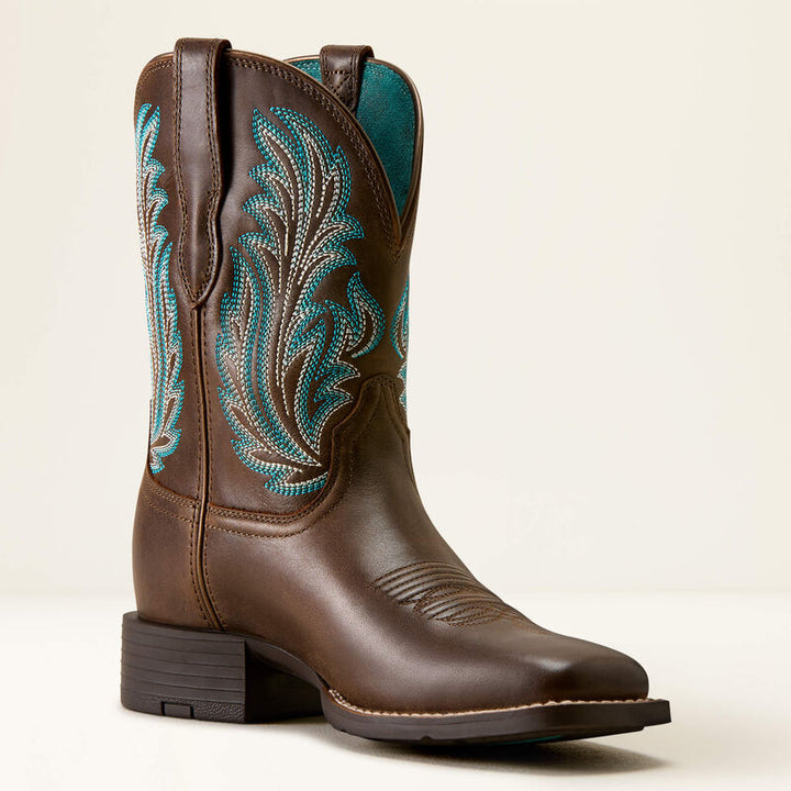 Ariat Round Up Filly Westernstiefel mit breiter, eckiger Zehenpartie für Damen