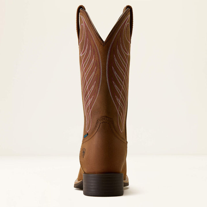 Ariat Round Up wasserdichter Westernstiefel mit breiter, eckiger Zehenpartie für Damen