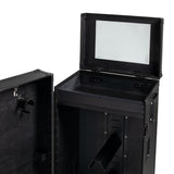 Equestro black hardware saddle cabinet ETS 02101