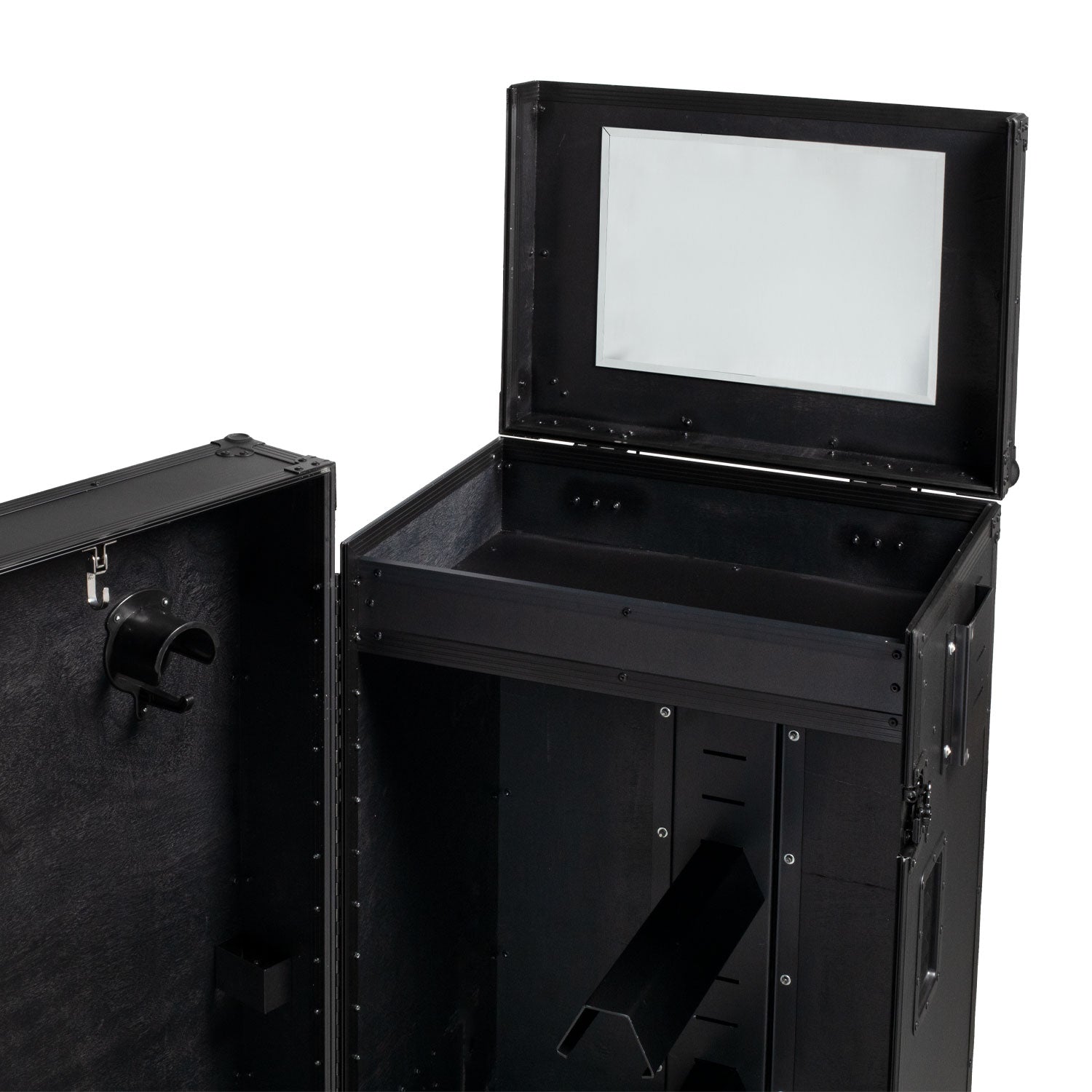 Equestro black hardware saddle cabinet ETS 02101