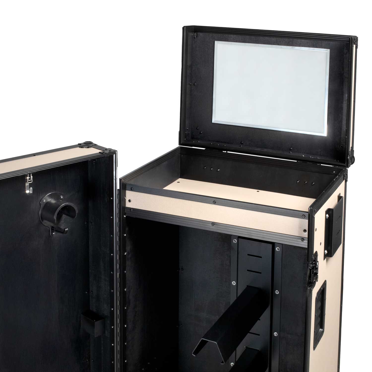 Equestro black hardware saddle cabinet ETS 02101