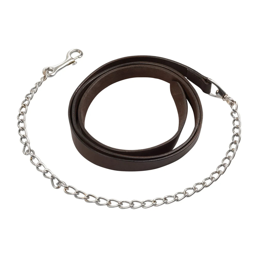 Laisse en cuir de Pool's avec chaîne PL6190