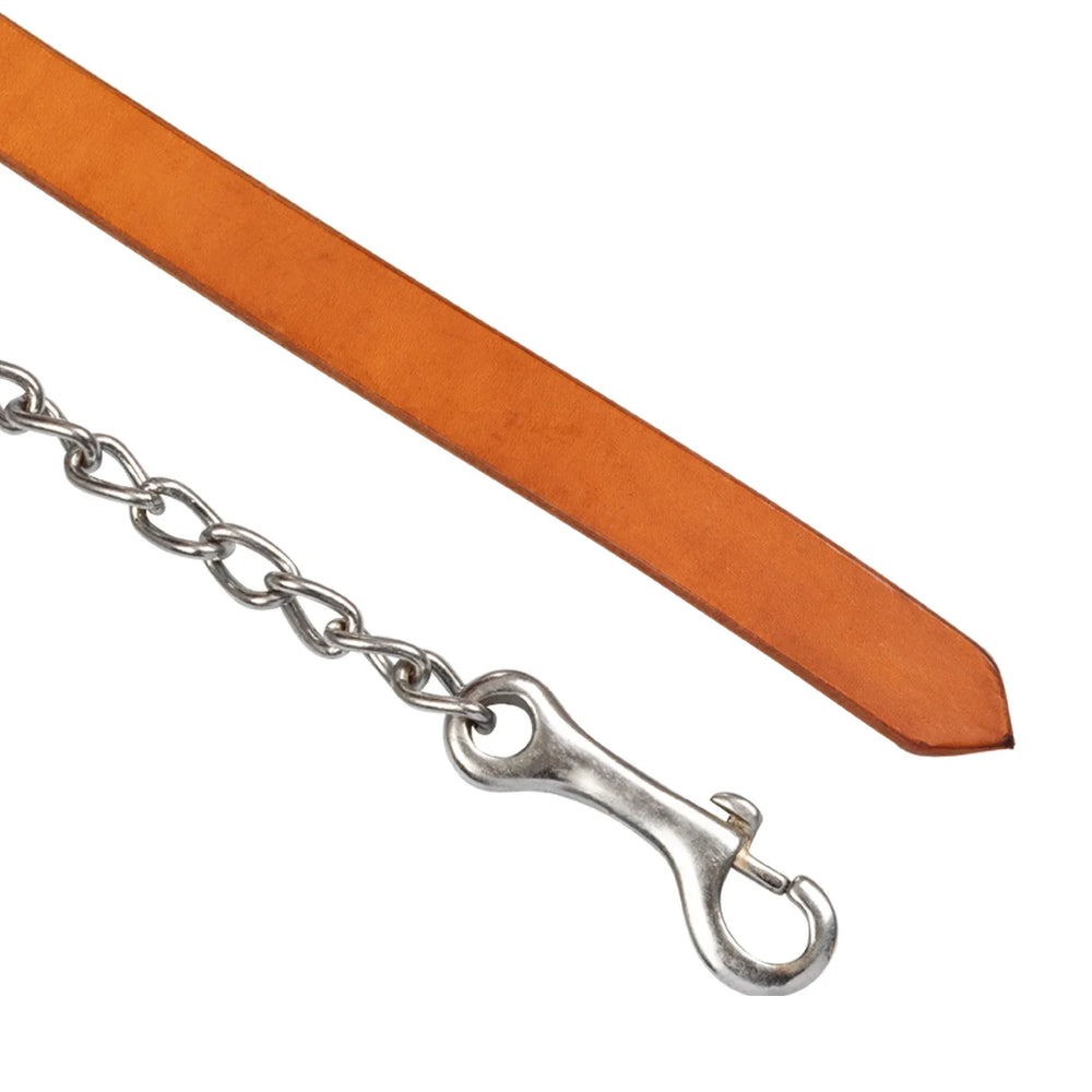 Laisse en cuir de Pool's avec chaîne PL6190