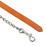Laisse en cuir de Pool's avec chaîne PL6190