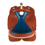 Pool's colored seat blue 5020 barrel saddle SE 0075B