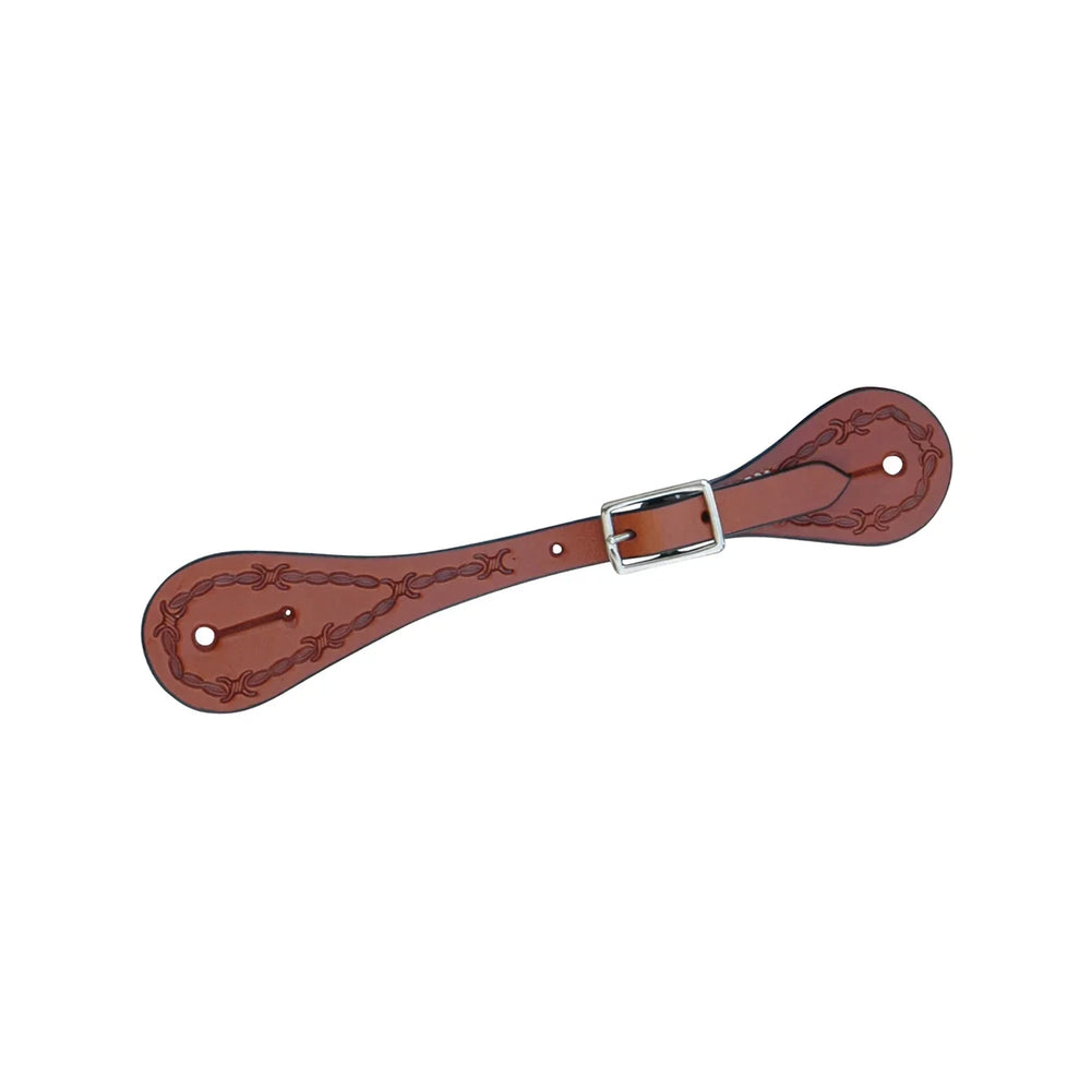Pool's spur straps with barbwaire trim PLH03010