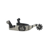 Pool's western black spurs with metal plate reining SR 00263